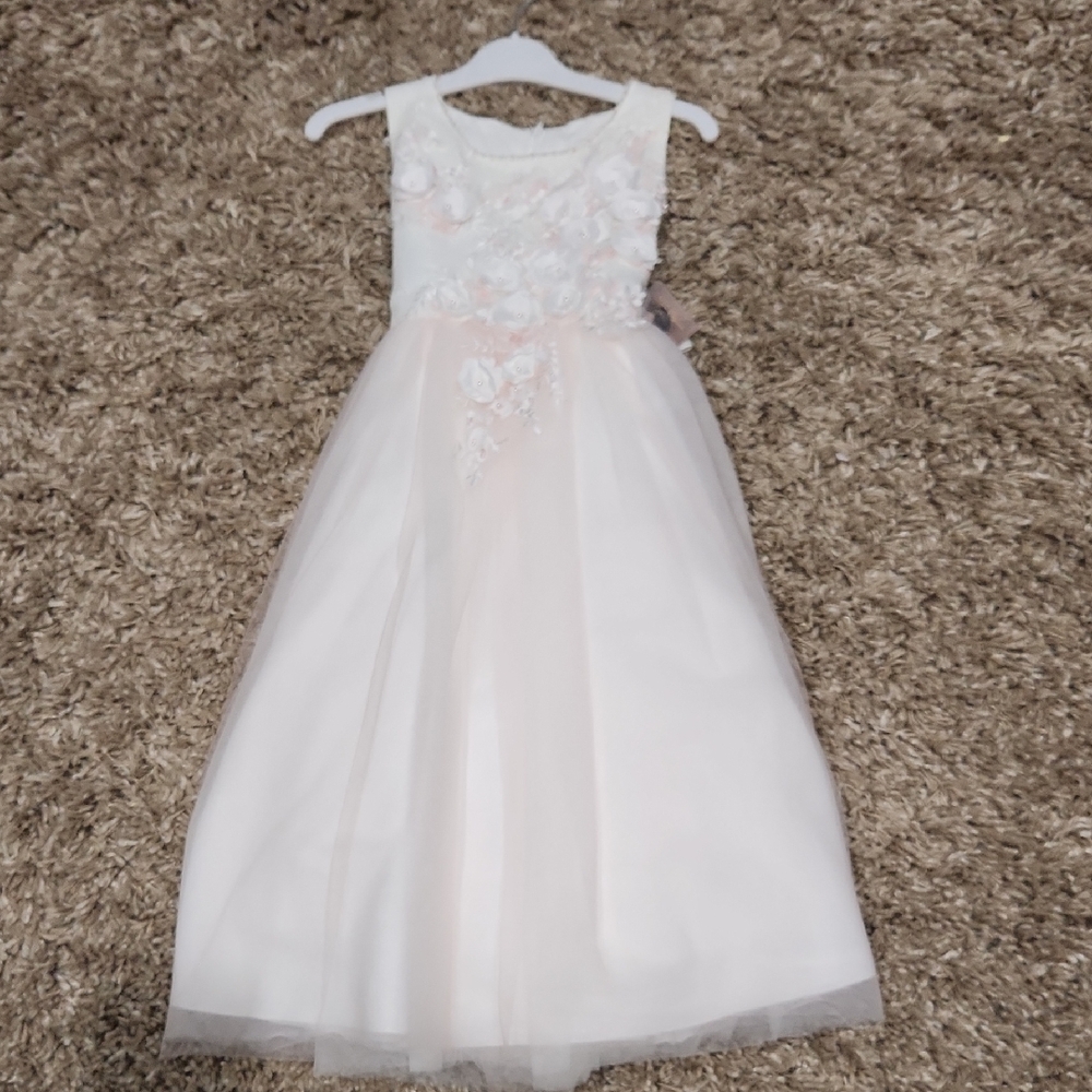 Tip Top Kids Ivory Floral Dress
